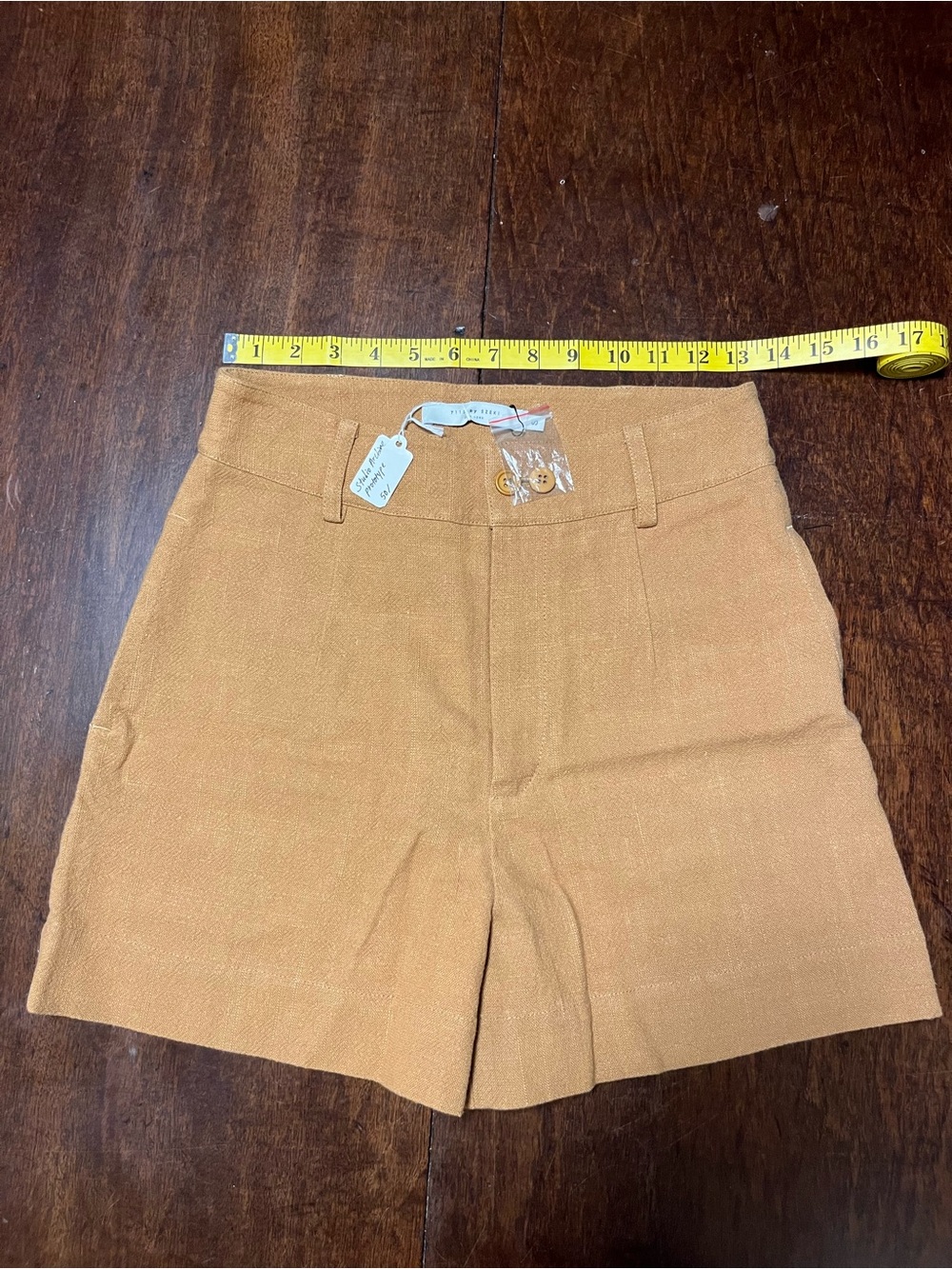 7115 by Szeki High-Rise Camel Women’s Tailored Shorts